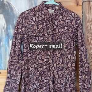Roper Purple Paisley Button Down Shirt